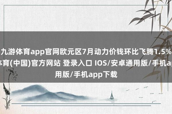 九游体育app官网欧元区7月动力价钱环比飞腾1.5%-九游体育(中国)官方网站 登录入口 IOS/安卓通用版/手机app下载