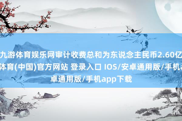 九游体育娱乐网审计收费总和为东说念主民币2.60亿元-九游体育(中国)官方网站 登录入口 IOS/安卓通用版/手机app下载