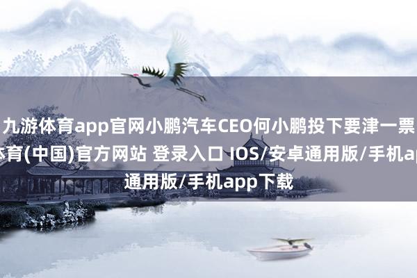 九游体育app官网小鹏汽车CEO何小鹏投下要津一票-九游体育(中国)官方网站 登录入口 IOS/安卓通用版/手机app下载